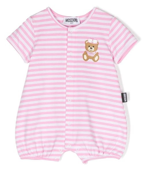 Pagliaccetto bambina a righe MOSCHINO BABY | MUY052LBE0584516